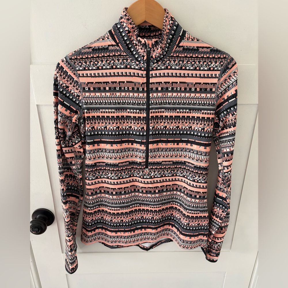 Nike Pro Hyperwarm Aztec Print Half Zip Pullover.… - image 2